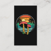 Retro Hawaiian Mushroom Sunset Visitekaartje (Voorkant)