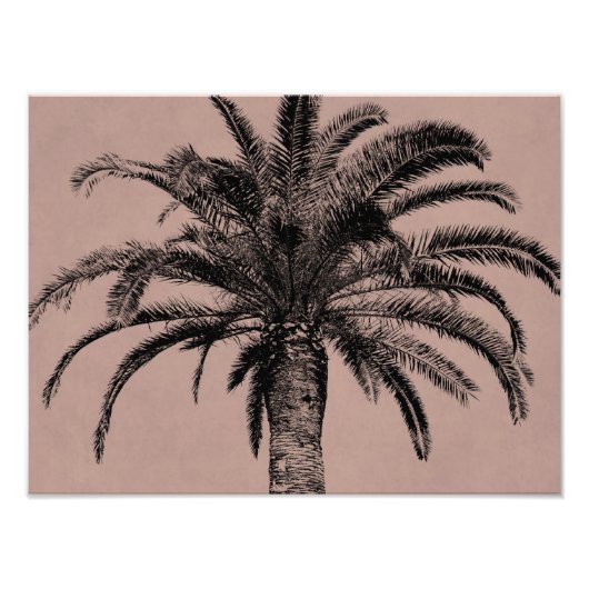 Retro Hawaiian Palm Tree - palmSjabloon Foto Afdruk (Voorkant)