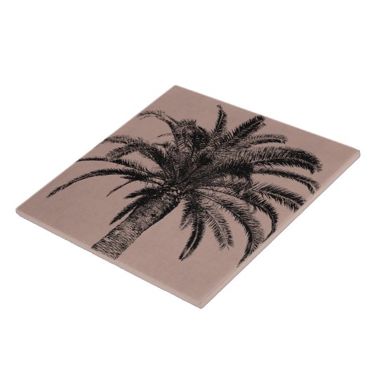 Retro Hawaiian Palm Tree - palmSjabloon Tegeltje (Zijkant)