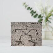Retro Hawaiian Petroglyph - Petroglyphs Briefkaart (Staand voorkant)