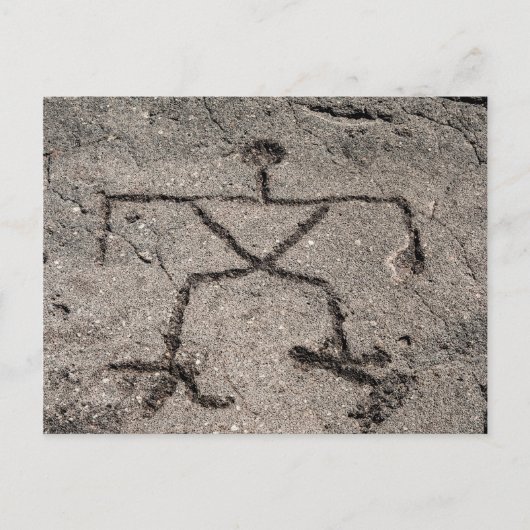Retro Hawaiian Petroglyph - Petroglyphs Briefkaart (Voorkant)