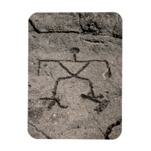 Retro Hawaiian Petroglyph -  Petroglyphs Magneet