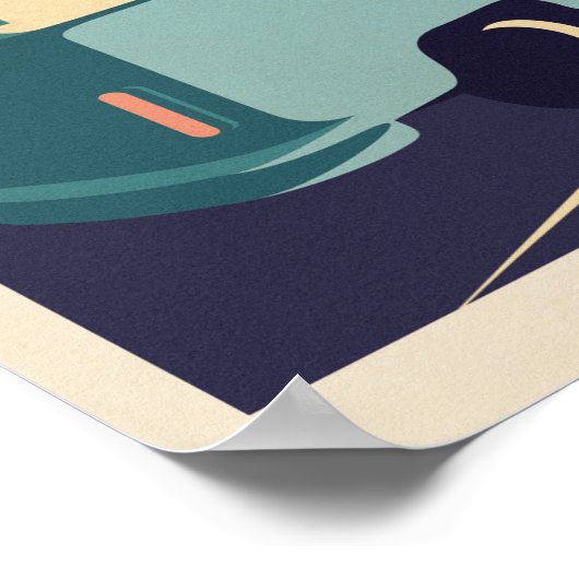 Retro Hawaiian surf Poster (Hoek)