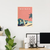 Retro Hawaiian surf Poster (Thuiskantoor)