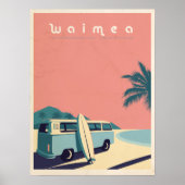 Retro Hawaiian surf Poster (Voorkant)