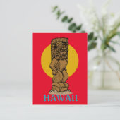 Retro Hawaiian Tiki Briefkaart (Staand voorkant)