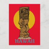 Retro Hawaiian Tiki Briefkaart (Voorkant)