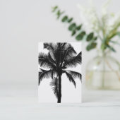 Retro Hawaiian Tropical Palm Tree Silhouette Black Visitekaartje (Staand voorkant)