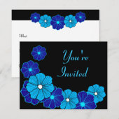 Retro Hawaiian Uitnodiging (Voorkant / Achterkant)