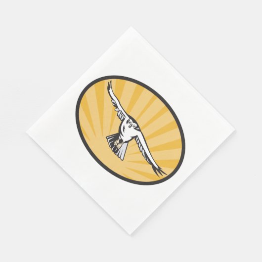 Retro Hawk Flying Servet (Hoek)