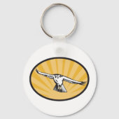 Retro Hawk Flying Sleutelhanger (Voorkant)