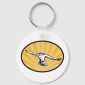 Retro Hawk Flying Sleutelhanger (Achterkant)