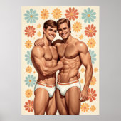 Retro HBT Bloemenpower Poster (Voorkant)