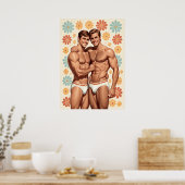 Retro HBT Bloemenpower Poster (Keuken)