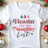 Retro Headin voor de Naughty List Christmas Tri-Blend Shirt
