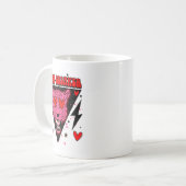 Retro Heart Breaker Valentines Day Tiger Love  Koffiemok (Voorkant links)
