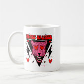 Retro Heart Breaker Valentines Day Tiger Love  Koffiemok (Links)