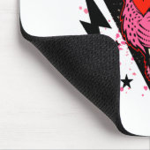 Retro Heart Breaker Valentines Day Tiger Love  Muismat (Hoek)