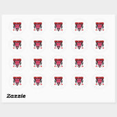 Retro Heart Breaker Valentines Day Tiger Love  Ronde Sticker (Vel)