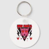 Retro Heart Breaker Valentines Day Tiger Love  Sleutelhanger (Voorkant)