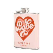 Retro Heart Bride Babe Tribe Bachelorette Heupfles (Links)
