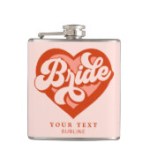 Retro Heart Bride Babe Tribe Bachelorette Heupfles (Voorkant)