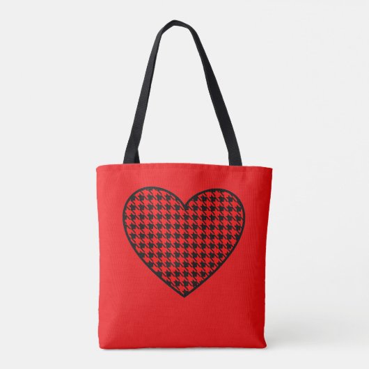 Retro Heart Canvas tas (Achterkant)