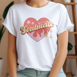 Retro Heart Je bent mijn Soulmate T-shirt