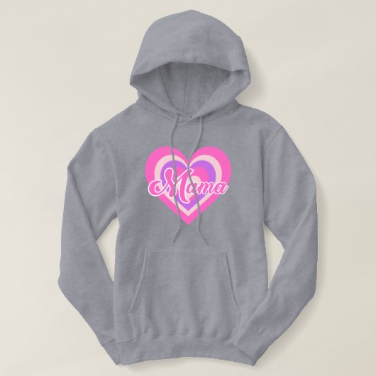 Retro Heart MAMA Hoodie (Design voorkant)