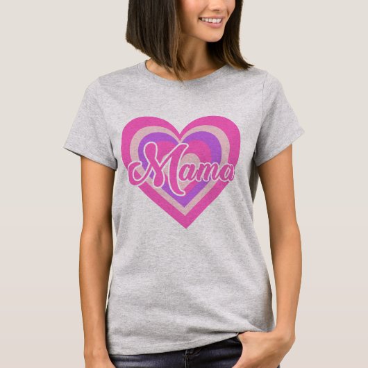 Retro Heart MAMA T-shirt (Voorkant)