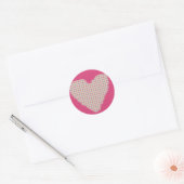 Retro Heart Ronde Sticker (Envelop)