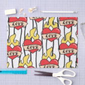 Retro Heart Tattoo Tissuepapier (Craft)