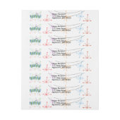 Retro Heart Transplant Recipient, sterren Adreslabel Wikkel (Vel)