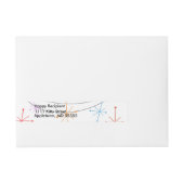 Retro Heart Transplant Recipient, sterren Adreslabel Wikkel (Voorkant)