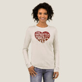Retro Heart Typography Tri-Blend Shirt (Voorkant)
