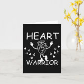 Retro Heart Warrior Anatomisch Hart CHD Bewustzijn Kaart (Gele Bloem)