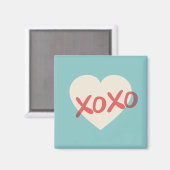  Retro Heart XOXO Valentijnsdag Magnet (Voorkant / Achterkant)