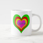 Retro Hearts - 20oz Jumbo Cup / Mok (Rechts)