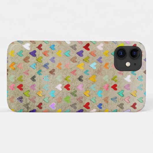 Retro Hearts Case-Mate iPhone Case (Achterkant (horizontaal))