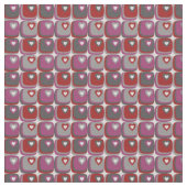Retro Hearts Fabric Stof (Close Up)