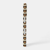 Retro Hearts Leopard iPhone 16 Hoesje (Rechterkant)
