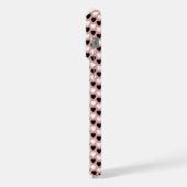 Retro Hearts Pink Black & White iPhone Hoesje (Linkerkant)