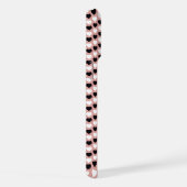 Retro Hearts Pink Black & White iPhone Hoesje (Rechterkant)