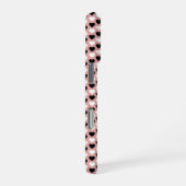 Retro Hearts Pink Black & White iPhone Hoesje (Rechterkant)