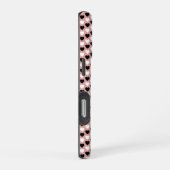 Retro Hearts Pink Black & White iPhone Hoesje (Rechterkant)