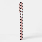 Retro Hearts Pink Black & White iPhone Hoesje (Linkerkant)