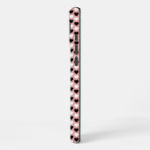 Retro Hearts Pink Black & White iPhone Hoesje (Linkerkant)