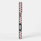 Retro Hearts Pink Burgundy Y2K Style iPhone Hoesje (Rechterkant)
