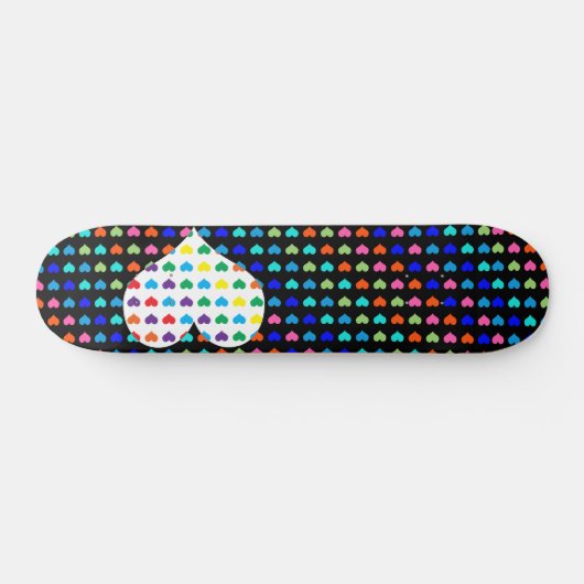 Retro Hearts Skateboard (Horizontaal)