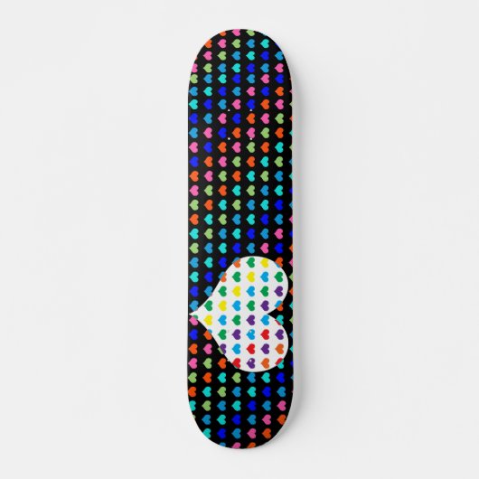 Retro Hearts Skateboard (Voorkant)